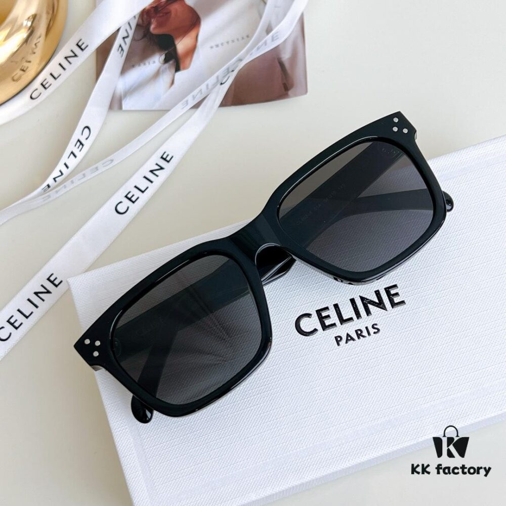 6931fb4c3a89a121ed54bffc CELINE High-End Crystal Logo Non-Printed Sunglasses Model 40248 Size 54-19-145