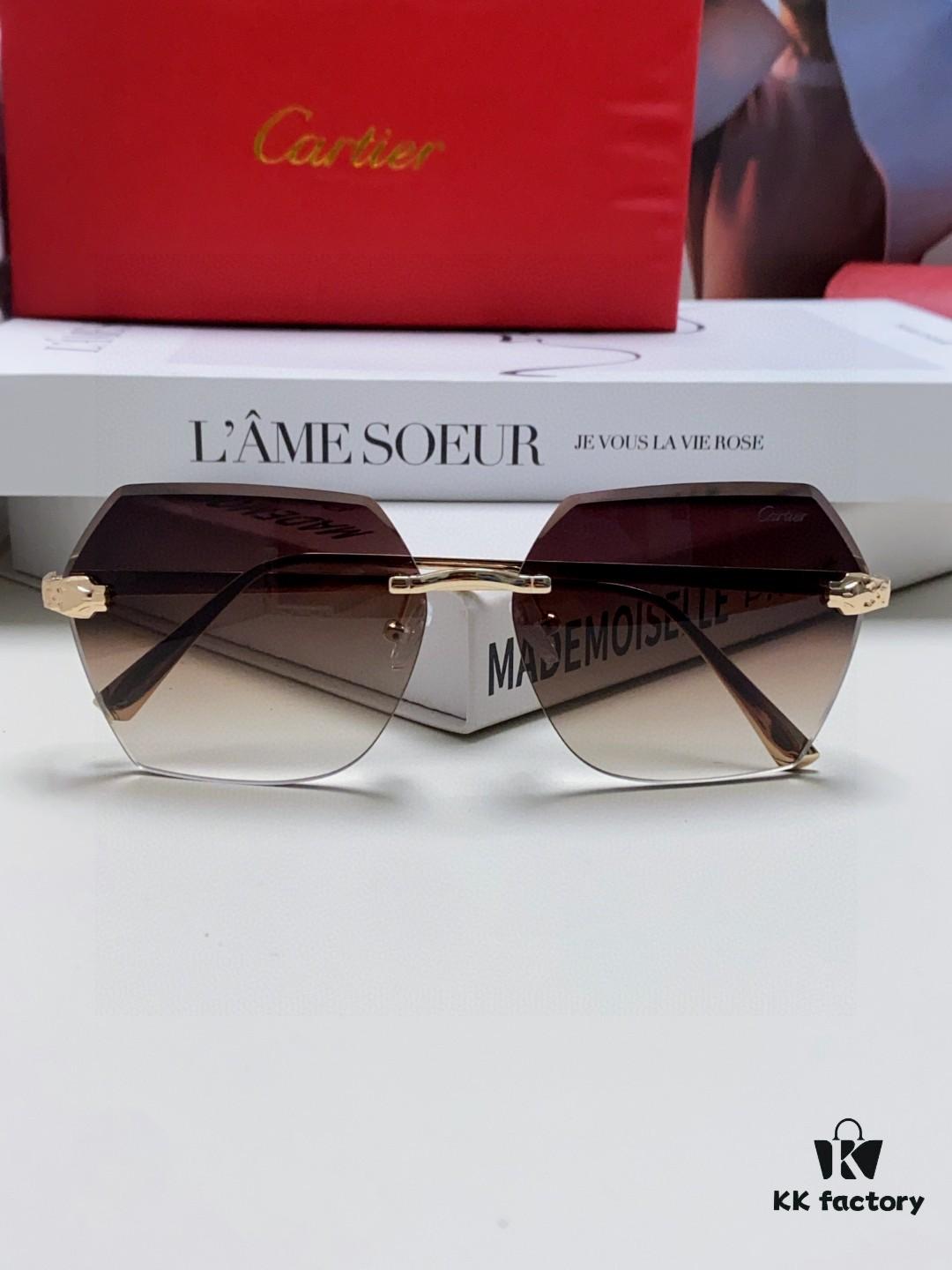 6931fb573a89a121ed54c08a Cartier 2025 New Unisex Cat-Eye Sunglasses for Women, Classic Leopard-Print Temples 🐆, Diamond-Cut Edges, Premium Gradient Lenses, Oversized Frame