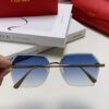 Cartier 2025 New Frameless Sunglasses for Women, Classic Leopard Print Temples, Diamond-Cut Edges, Gradient Lenses, Oversized Luxury Sunglasses