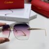 6931fb583a89a121ed54c09d Cartier 2025 New Model Frameless Sunglasses for Women, Classic Leopard Print Temples, Diamond-Cut Edges, Premium Gradient Lenses, Oversized Sunglasses