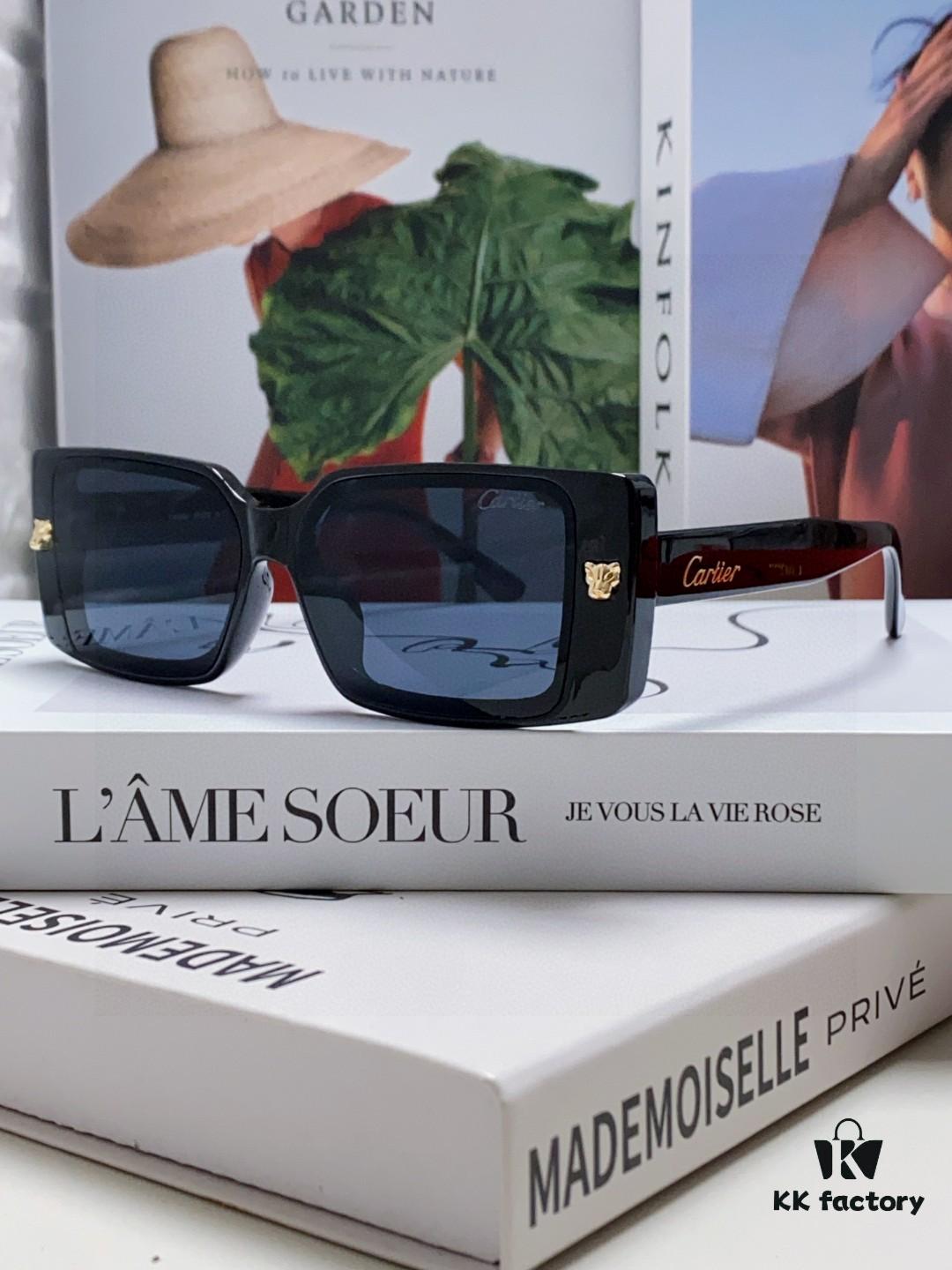6931fb5b3a89a121ed54c0c2 Cartier Unisex Classic Leopard Logo Sunglasses, Simple and Elegant, Universal Frame Shape for All Face Types