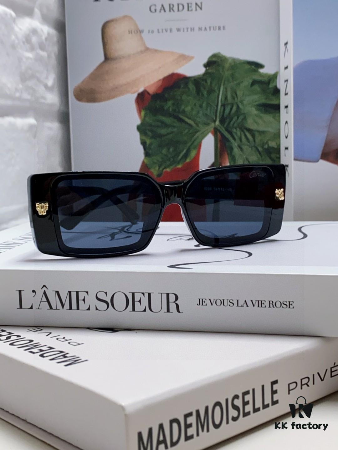 6931fb5b3a89a121ed54c0c3 Cartier Unisex Classic Leopard Logo Sunglasses, Simple and Elegant, Universal Frame Shape for All Face Types