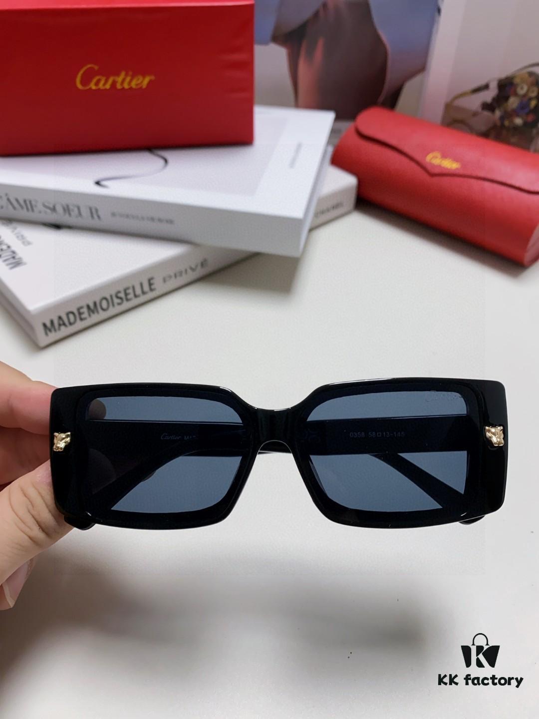 6931fb5b3a89a121ed54c0c5 Cartier Unisex Classic Leopard Logo Sunglasses, Simple and Elegant, Universal Frame Shape for All Face Types