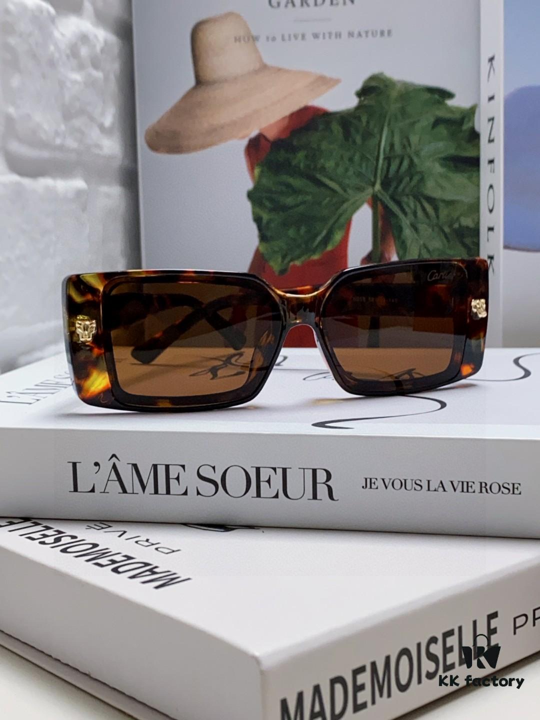 6931fb5c3a89a121ed54c0cd Cartier Unisex Sunglasses, Timeless Leopard Logo Design, Simple and Elegant Frame, Universal Fit for All Face Shapes