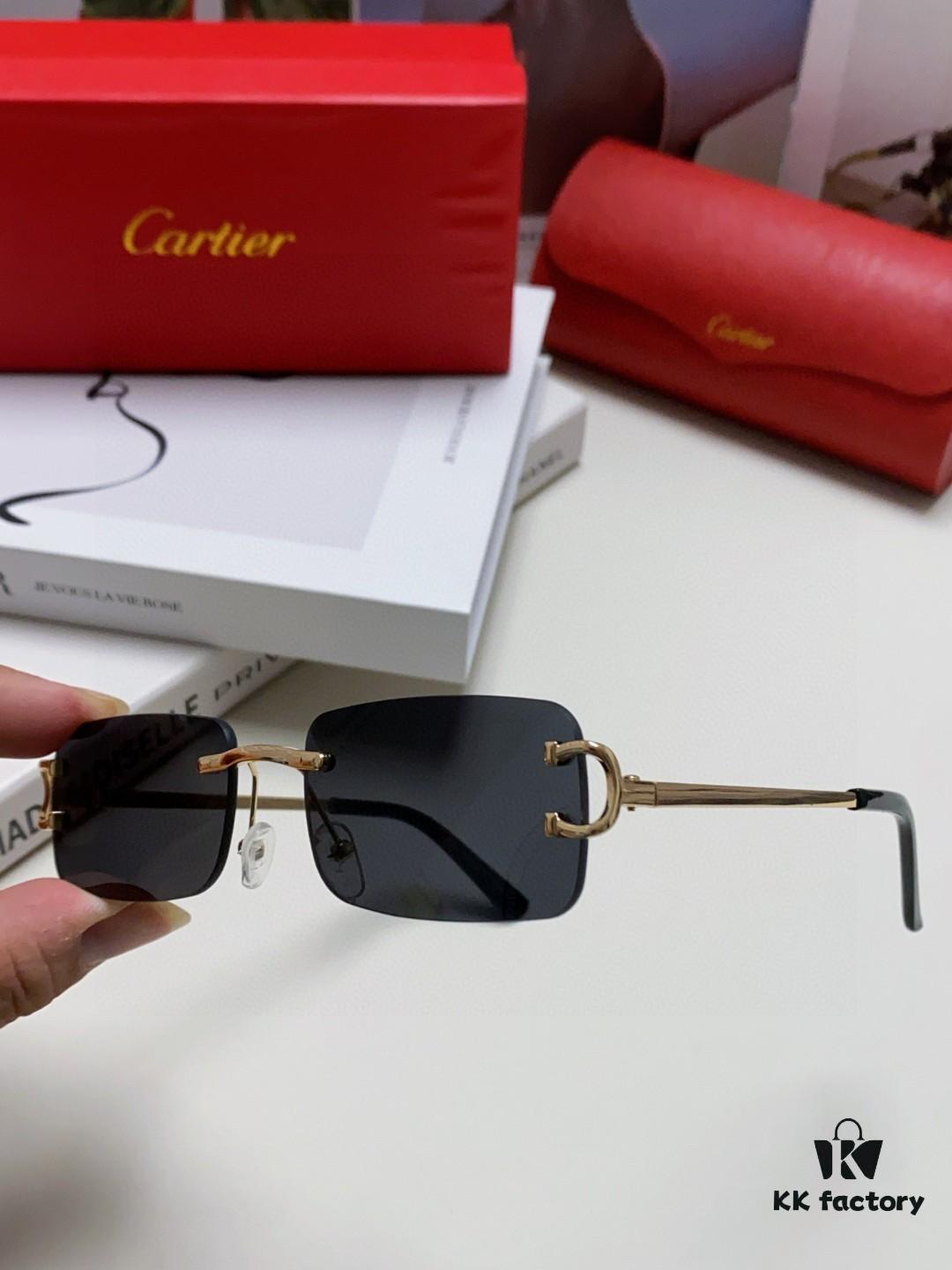 6931fb5e3a89a121ed54c0f0 Cartier Unisex Square Frameless Sunglasses 2025 New Men's Stylish Narrow-Rimmed Retro American Style Sun Glasses