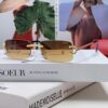 Cartier Unisex Square Frameless Sunglasses 2025 New Men's Stylish Narrow-Rimmed Retro American Style Sun Glasses