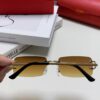 Cartier Unisex Square Frameless Sunglasses 2025 New Men's Stylish Narrow-Rimmed Retro American Style Sun Glasses