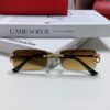Cartier Unisex Square Frameless Sunglasses 2025 New Men's Stylish Narrow-Rimmed Retro American Style Sun Glasses