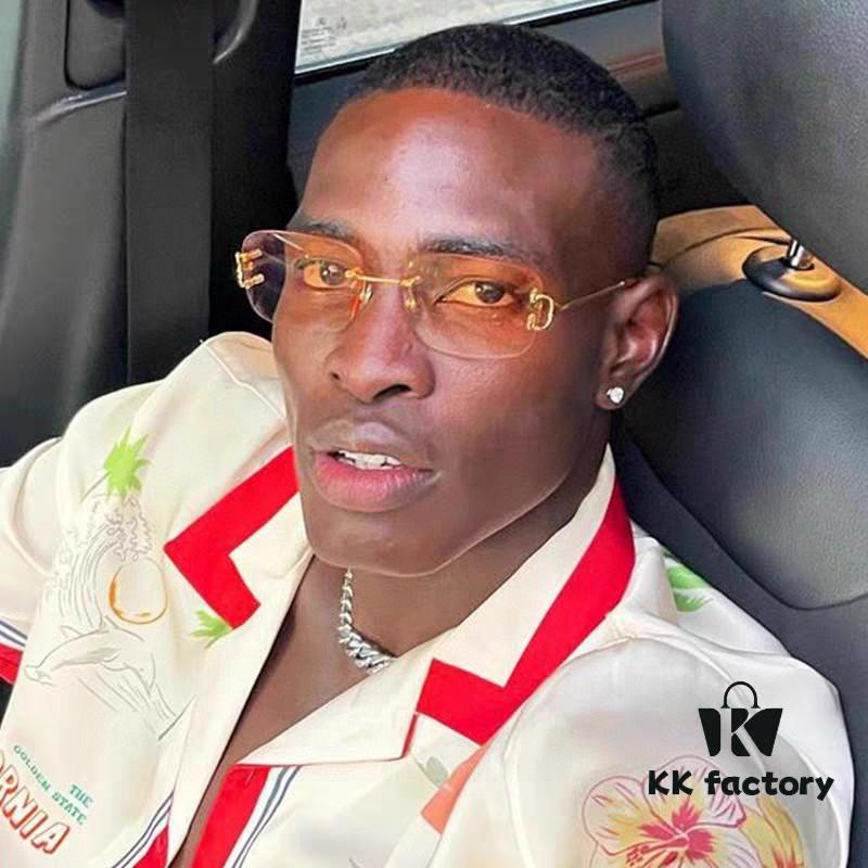 6931fb603a89a121ed54c10b Cartier Unisex Frameless Square Sunglasses 2025 New Men's Stylish Narrow-Rimmed Retro American Style Sun Glasses
