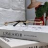 Cartier Unisex Frameless Square Sunglasses 2025 New Narrow-Rimmed Stylish Men's Sunglasses Retro American Style
