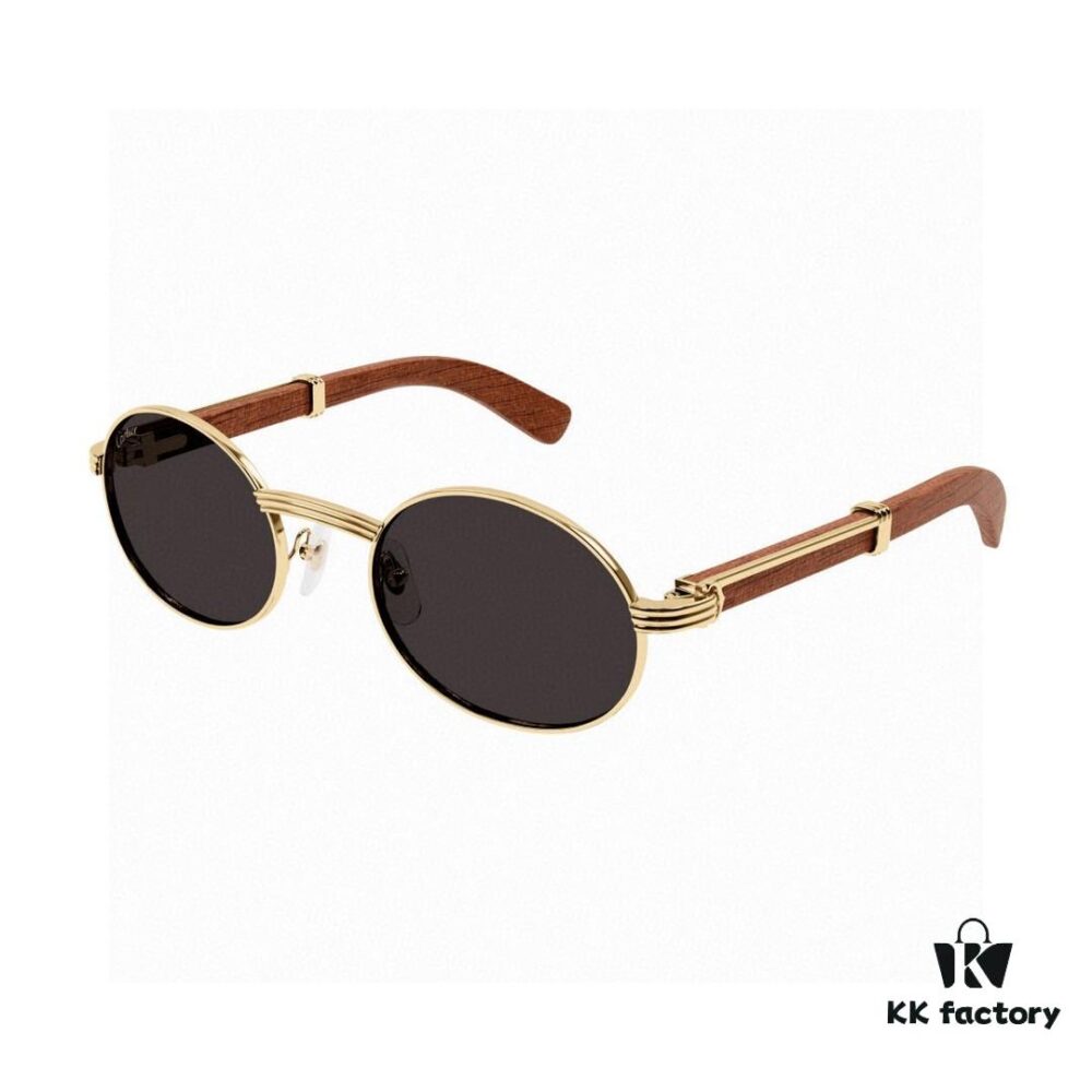 6931fb623a89a121ed54c120 Cartier 2025 New Vintage-Style Wooden Texture Round Sunglasses, Fashionable UV-Protective Unisex Sun Glasses Model CT0464S