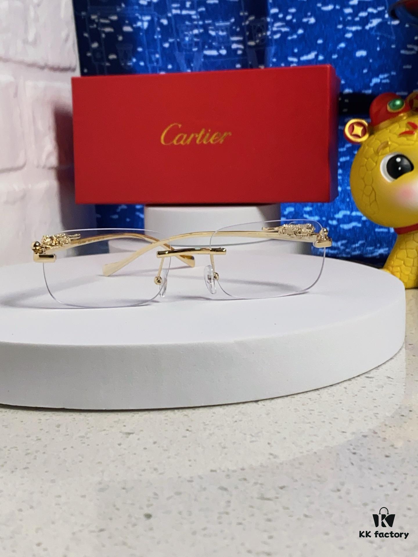 6931fb683a89a121ed54c16d Cartier 2025 New Arrival Official Website 1:1 Minimalist Luxury Sunglasses with Iconic Leopard Logo on Temple