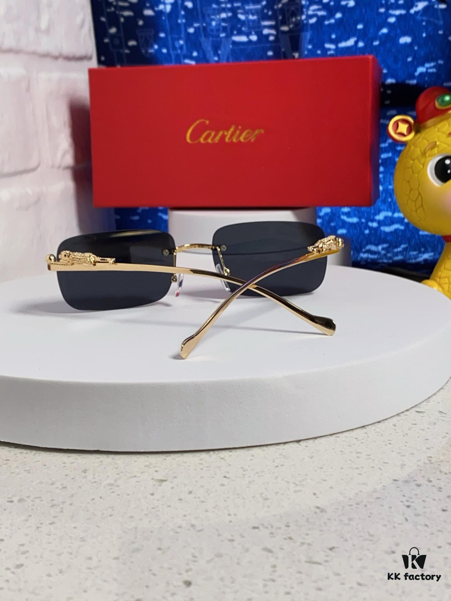6931fb683a89a121ed54c17a Cartier 2025 New Arrival Official Website 1:1 Minimalist Luxury Sunglasses with Iconic Leopard Logo on Temple