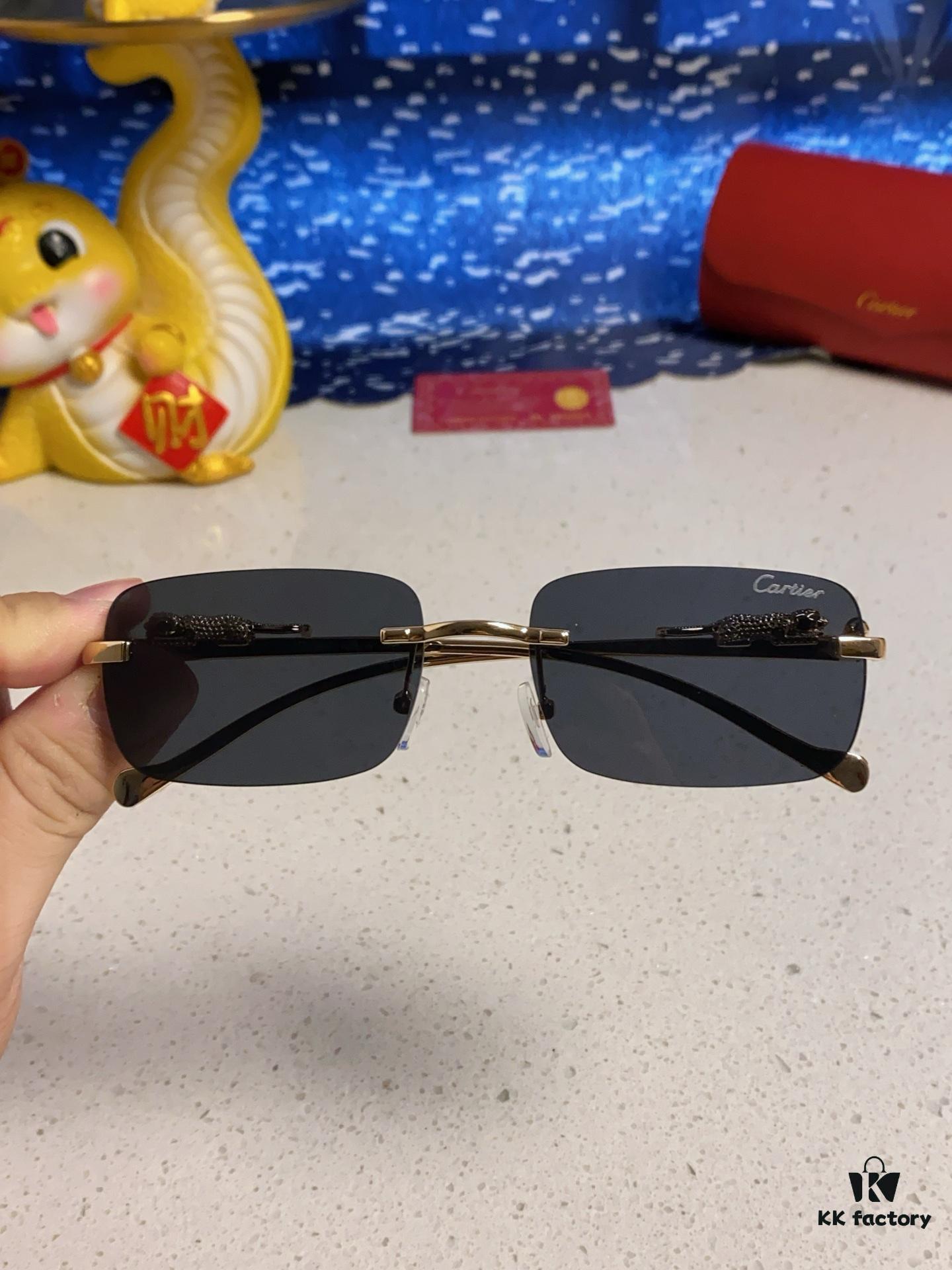 6931fb693a89a121ed54c17b Cartier 2025 New Arrival Official Website 1:1 Minimalist Luxury Sunglasses with Iconic Leopard Logo on Temple