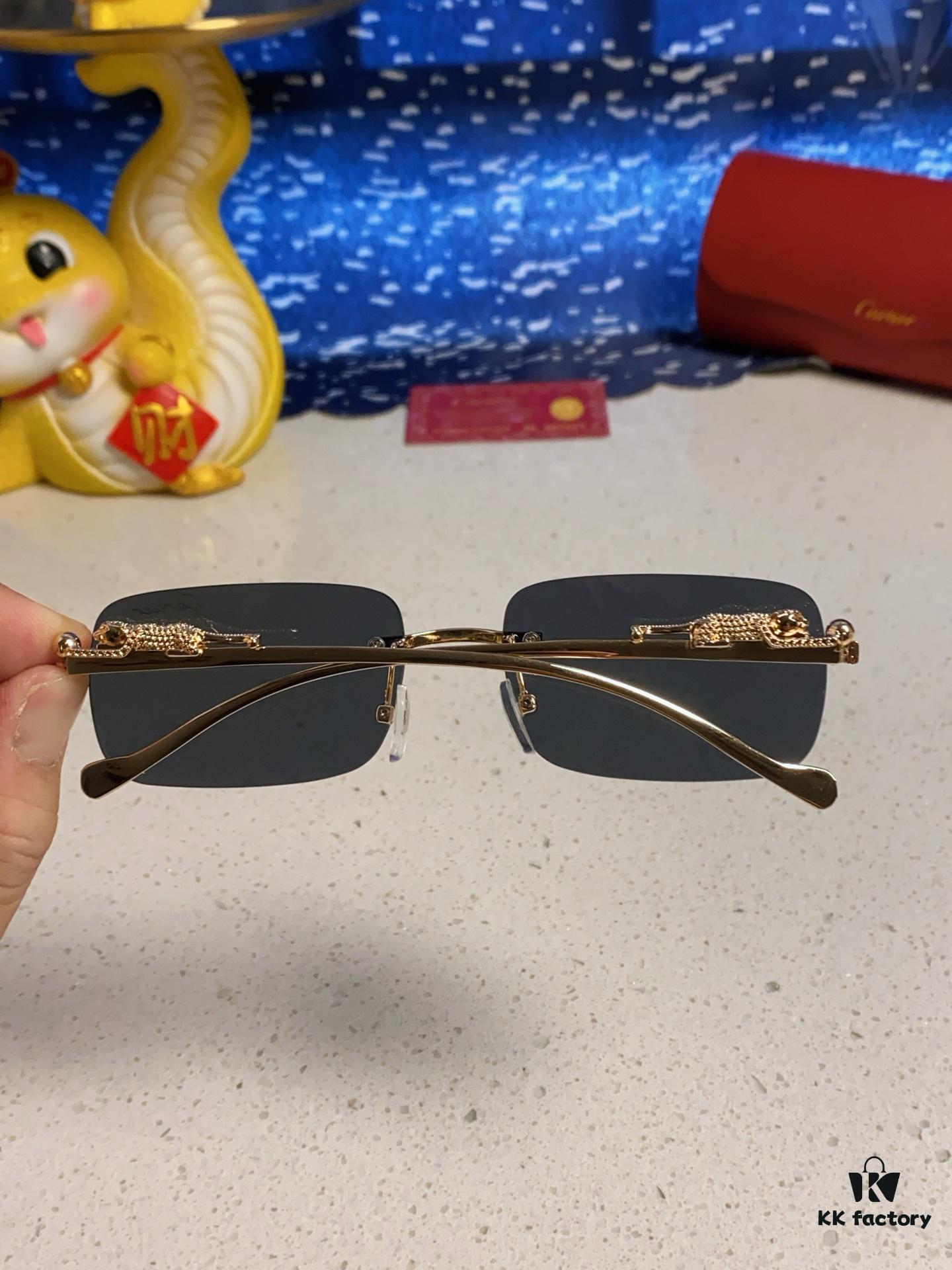 6931fb693a89a121ed54c17c Cartier 2025 New Arrival Official Website 1:1 Minimalist Luxury Sunglasses with Iconic Leopard Logo on Temple