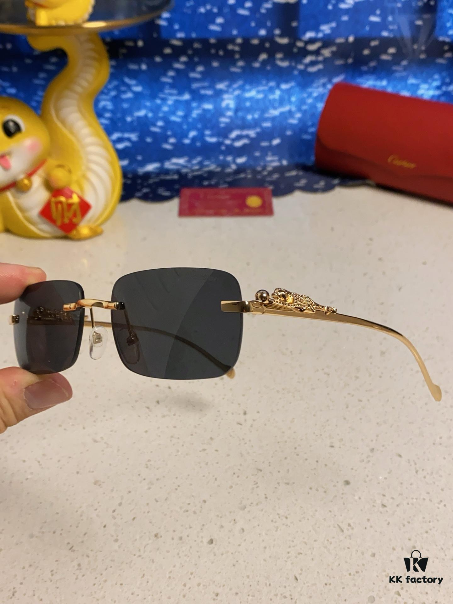 6931fb693a89a121ed54c17d Cartier 2025 New Arrival Official Website 1:1 Minimalist Luxury Sunglasses with Iconic Leopard Logo on Temple