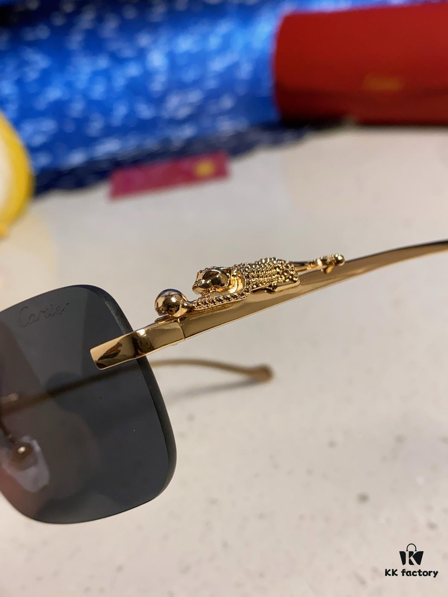 6931fb693a89a121ed54c17e Cartier 2025 New Arrival Official Website 1:1 Minimalist Luxury Sunglasses with Iconic Leopard Logo on Temple