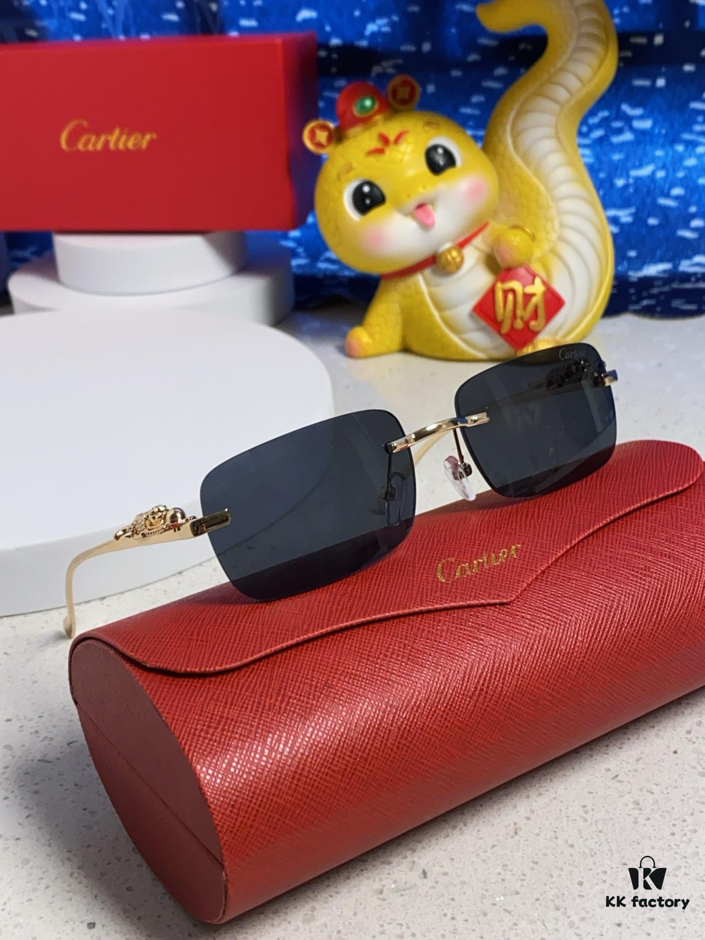 6931fb693a89a121ed54c181 Cartier 2025 New Arrival Official Website 1:1 Minimalist Luxury Sunglasses with Iconic Leopard Logo on Temple