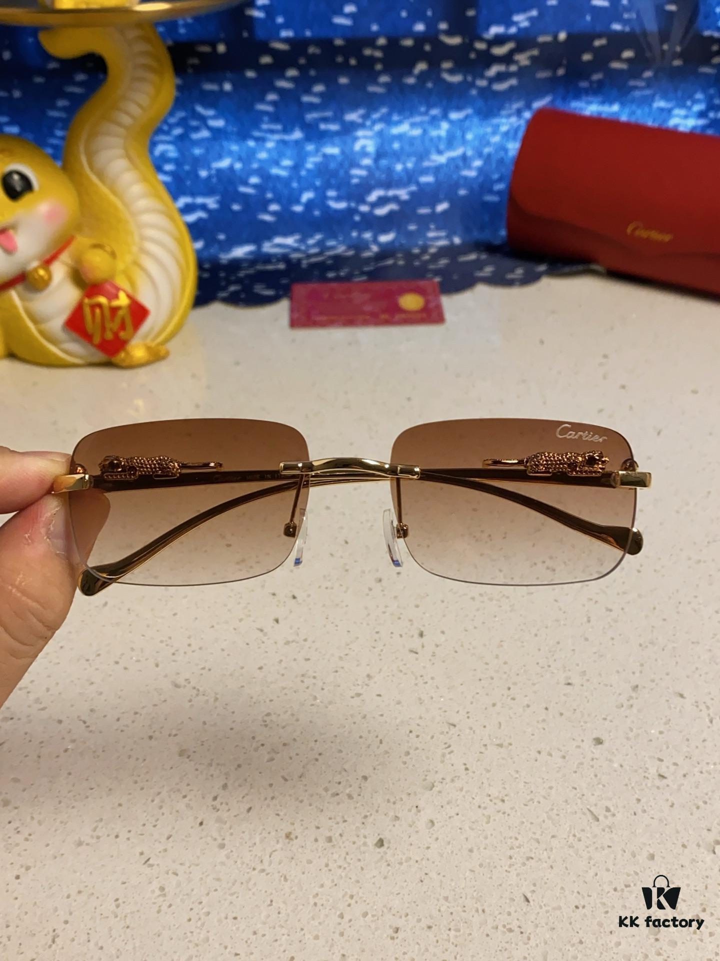 6931fb6a3a89a121ed54c18f Cartier 2025 New Arrival Official Website One-to-One Minimalist Luxury Sunglasses with Iconic Panther Logo on Temple
