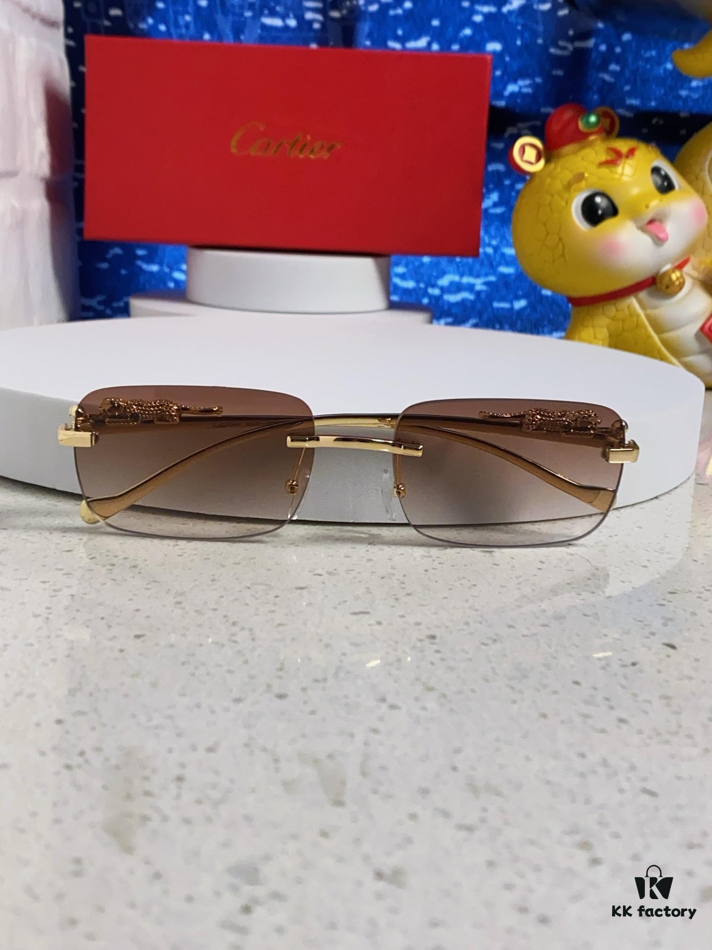 6931fb6b3a89a121ed54c194 Cartier 2025 New Arrival Official Website One-to-One Minimalist Luxury Sunglasses with Iconic Panther Logo on Temple