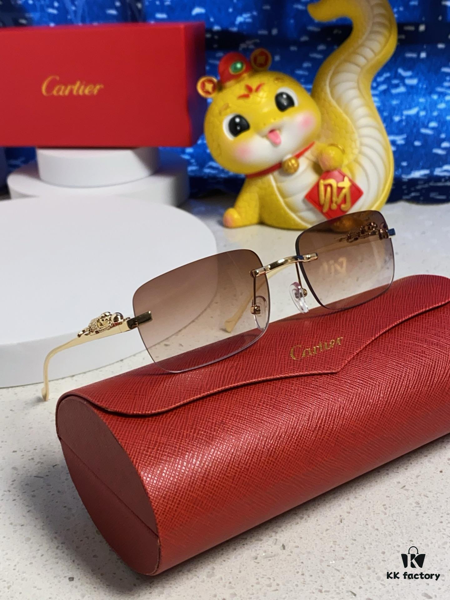 6931fb6b3a89a121ed54c195 Cartier 2025 New Arrival Official Website One-to-One Minimalist Luxury Sunglasses with Iconic Panther Logo on Temple