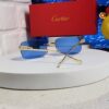 Cartier 2025 New Arrival Website One-to-One Minimalist Luxury Sunglasses with Iconic Leopard Logo on Temple