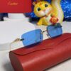 Cartier 2025 New Arrival Website One-to-One Minimalist Luxury Sunglasses with Iconic Leopard Logo on Temple