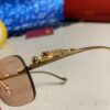 Cartier 2025 New Arrival Official Website 1:1 Minimalist Luxury Sunglasses with Iconic Leopard Logo on Temple