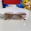 Cartier 2025 New Arrival Official Website 1:1 Minimalist Luxury Sunglasses with Iconic Leopard Logo on Temple