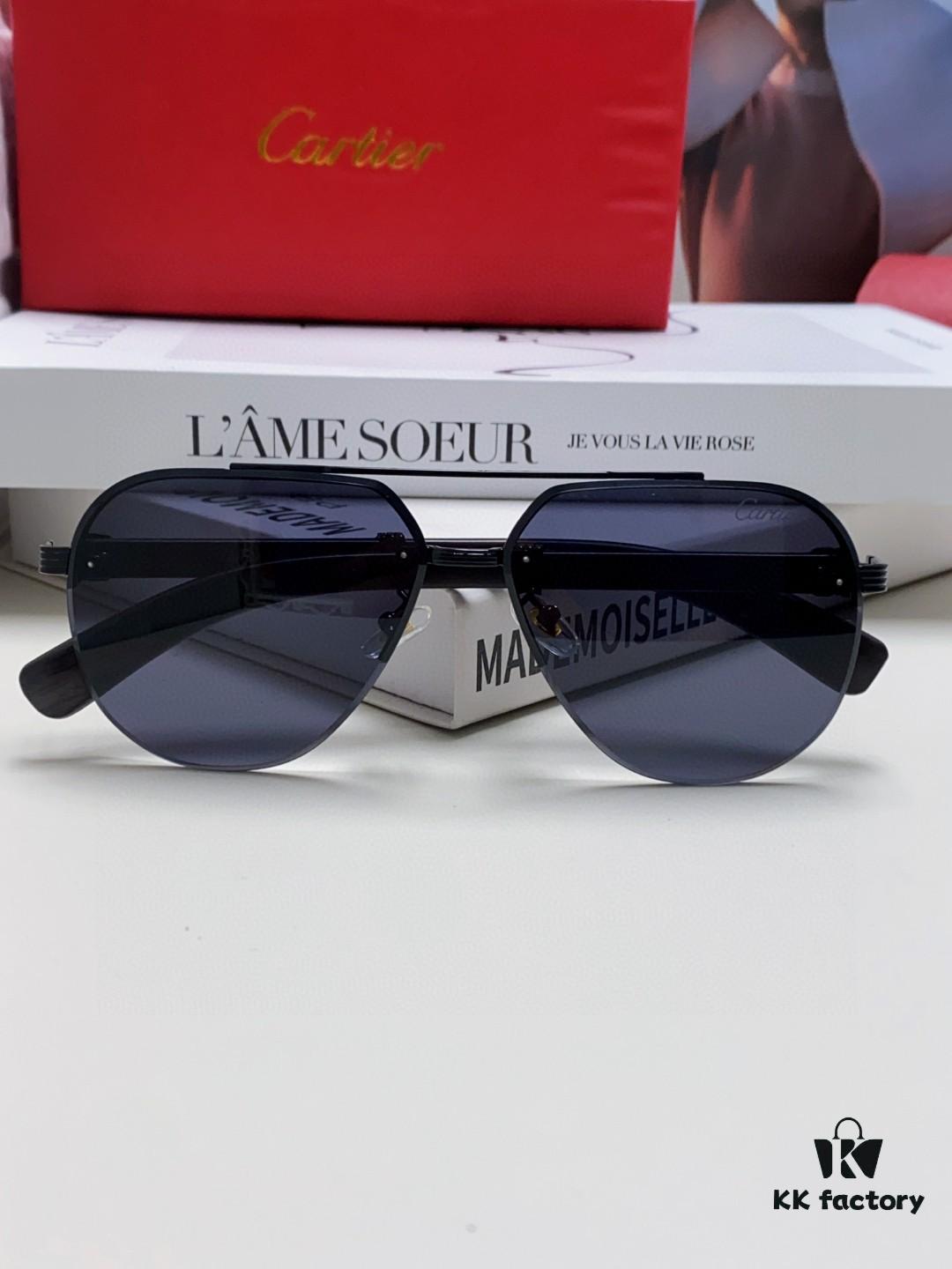 6931fb6e3a89a121ed54c1c2 Cartier 2024 Retro Double-Bridge Prescription Sunglasses with UV Protection, Oversized Frame for Men, Suitable for Driving