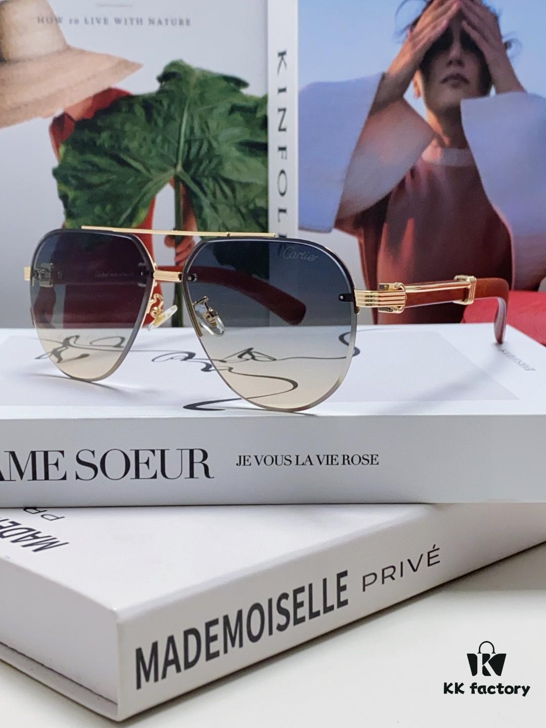6931fb6f3a89a121ed54c1cc Cartier 2024 Retro Double-Bridge Myopia Sunglasses, UV Protection, Oversized Frame, Unisex Sun Glasses for Driving