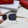 6931fb703a89a121ed54c1da Cartier 2024 New Square Frameless Cut-out Sunglasses for Women, Slimming and Stylish, European-American Fashion INS-Inspired Street Snap Trendy Sunglasses, Unique Small Eyewear