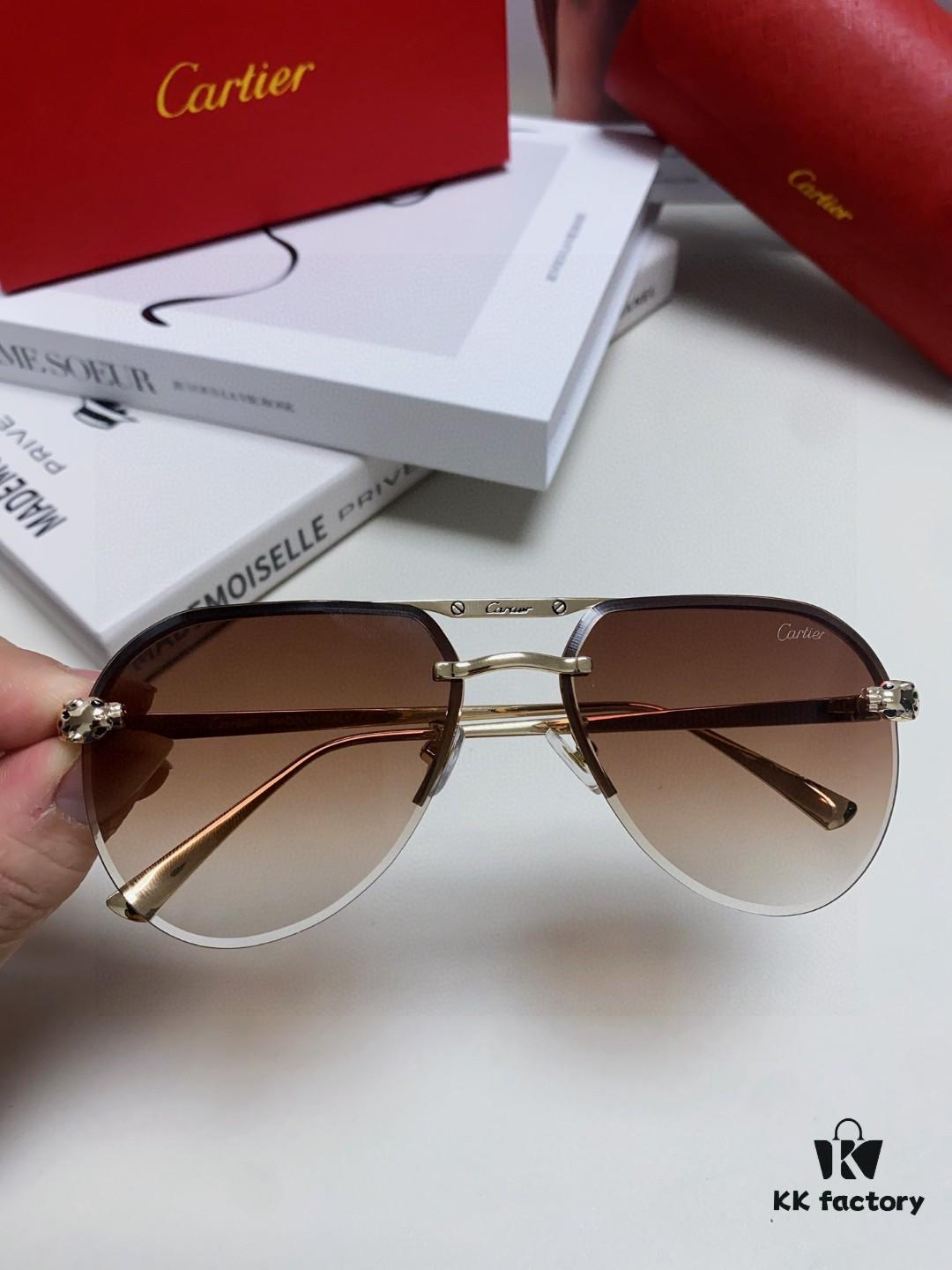 6931fb733a89a121ed54c1ff Cartier Unisex Round-Framed Sunglasses, Lightweight Metal Driving Sunglasses, Fashionable and Luxurious Design