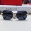 Cartier 2024 New Frameless Sunglasses for Women, Classic Leopard Print Temples, Diamond-Cut Edges, Gradient Lenses, Oversized Luxury Sunglasses