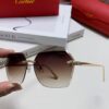 6931fb763a89a121ed54c22a Cartier 2024 New Collection Frameless Sunglasses for Women, Classic Leopard-Print Temples, Diamond-Cut Edges, Premium Gradient Lenses, Oversized Sun Glasses