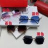 6931fb763a89a121ed54c22e Cartier 2024 New Collection Frameless Sunglasses for Women, Classic Leopard-Print Temples, Diamond-Cut Edges, Premium Gradient Lenses, Oversized Sun Glasses