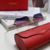 Cartier 2024 New Model Frameless Sunglasses for Women, Classic Leopard Print Temples, Diamond-Cut Edges, Gradient Lenses, Oversized Luxury Sunglasses