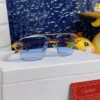 6931fb7a3a89a121ed54c259 Cartier 2025 New Arrival Wooden Texture Panther Decorated Frameless Bar Square Sunglasses, Fashionable Retro Gradient Color Tinted Glasses for Street Photography