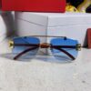 6931fb7a3a89a121ed54c25f Cartier 2025 New Arrival Wooden Texture Panther Decorated Frameless Bar Square Sunglasses, Fashionable Retro Gradient Color Tinted Glasses for Street Photography