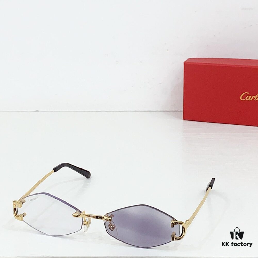 6931fb7b3a89a121ed54c26b 155Cartier* Photochromic Lens, European and American Small Narrow Frame, CT8100359, Size: 48□27-135