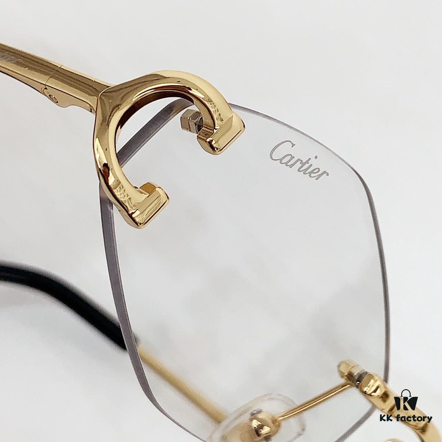 155Cartier* Photochromic Lens, European and American Small Narrow Frame, CT8100359, Size: 48□27-135