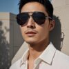 Cartier Unisex Polarized Sunglasses, Dual-Tone Lacquer Finish, Premium Imported Polarized Lenses by Polaroid, Exquisite Craftsmanship for Superior Style