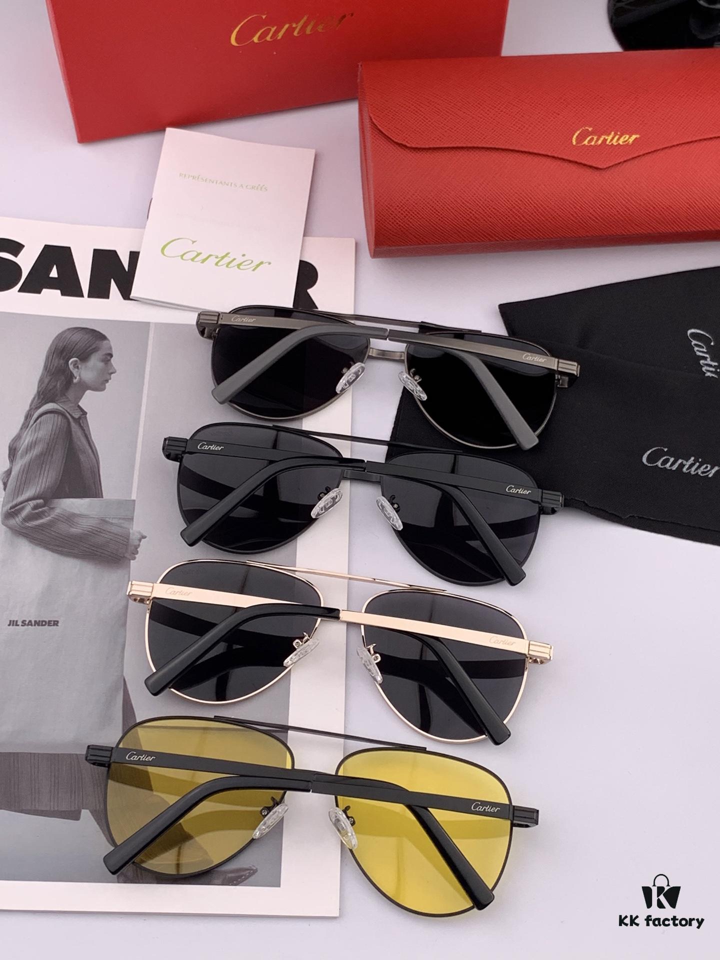 Cartier Unisex Polarized Sunglasses, Dual-Tone Lacquer Finish, Premium Imported Polarized Lenses by Polaroid, Exquisite Craftsmanship for Superior Style