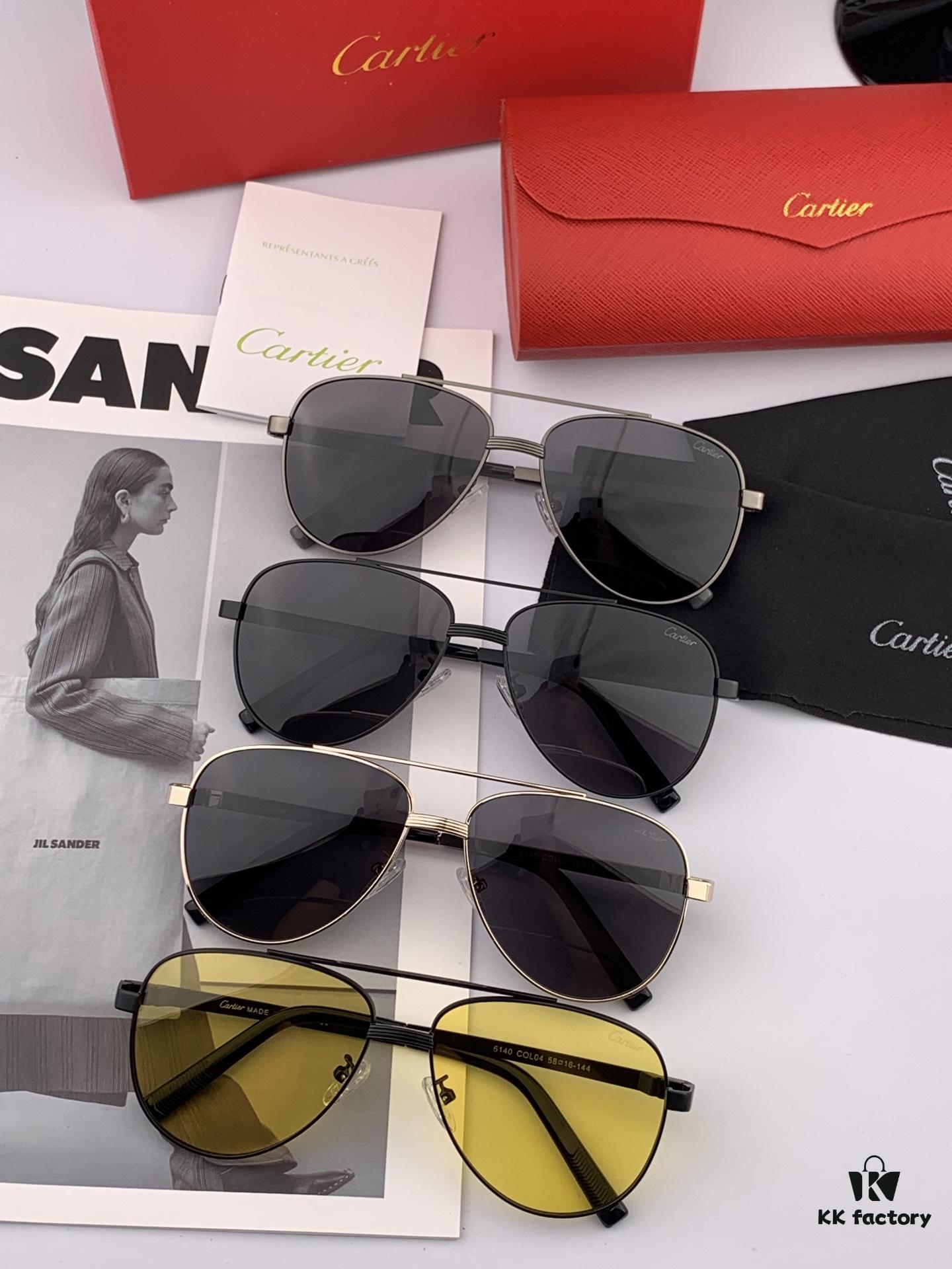 Cartier Unisex Polarized Sunglasses, Dual-Tone Lacquer Finish, Premium Imported Polarized Lenses by Polaroid, Exquisite Craftsmanship for Superior Style