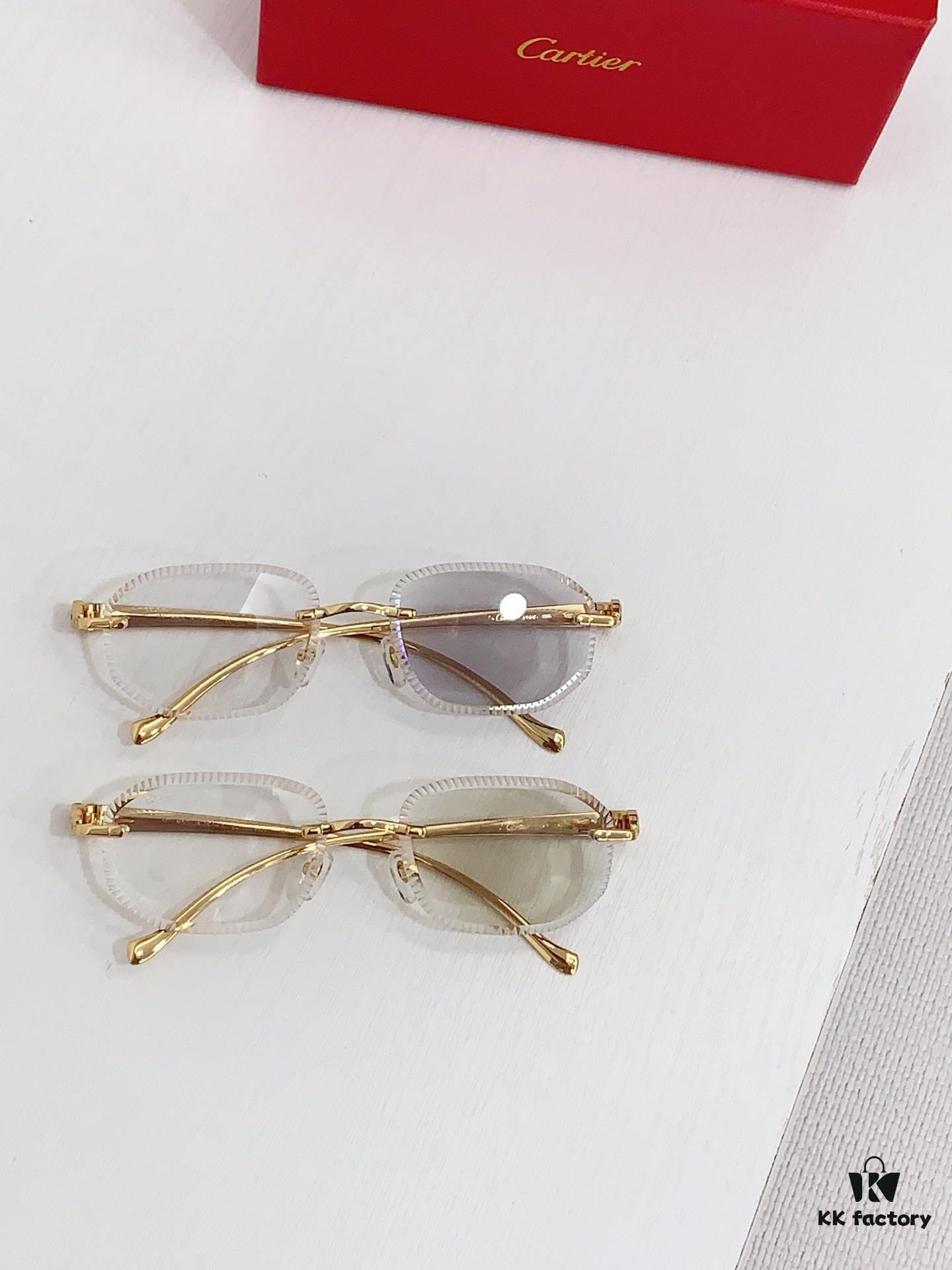6931fb863a89a121ed54c2f5 185 Cartier Round Photochromic Lens Sunglasses Model CT9527O Size 56-17