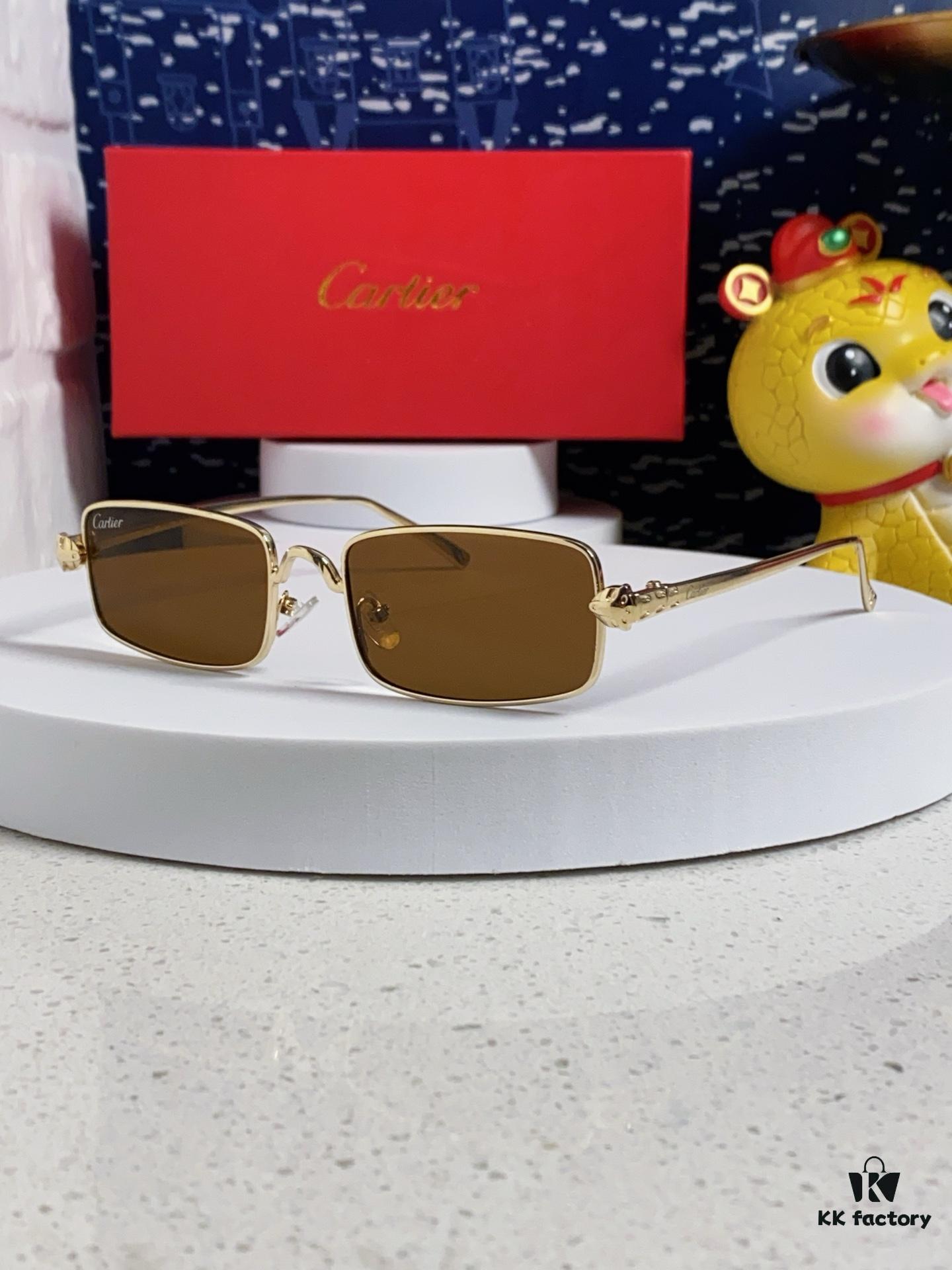 6931fb903a89a121ed54c384 Cartier 2025 Newest Metal Square Sunglasses for Men, European and American Retro Trend Small Frame Leopard Design Unisex Sunglasses, Fashionable Online Celebrity Style Eyewear CT0473S