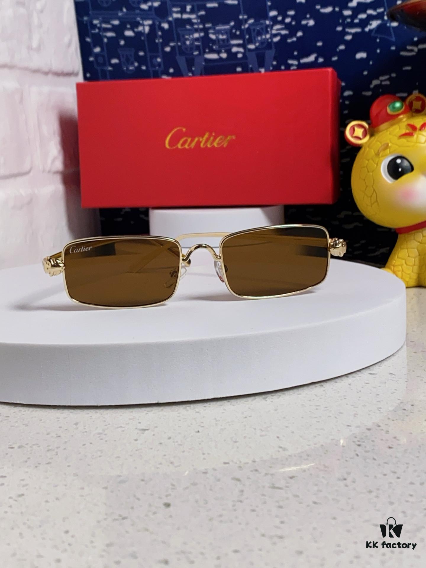 6931fb903a89a121ed54c385 Cartier 2025 Newest Metal Square Sunglasses for Men, European and American Retro Trend Small Frame Leopard Design Unisex Sunglasses, Fashionable Online Celebrity Style Eyewear CT0473S