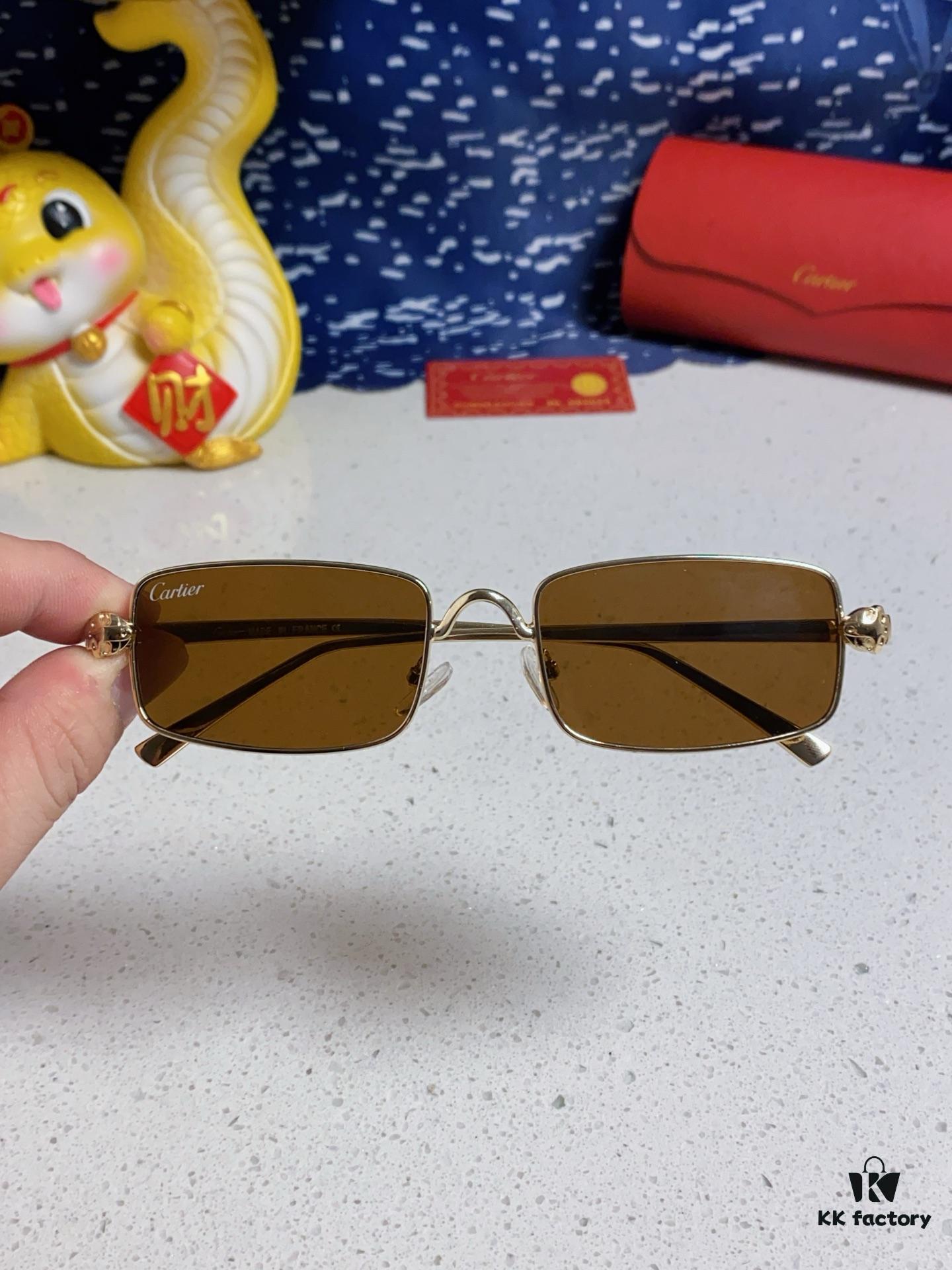 6931fb913a89a121ed54c387 Cartier 2025 Newest Metal Square Sunglasses for Men, European and American Retro Trend Small Frame Leopard Design Unisex Sunglasses, Fashionable Online Celebrity Style Eyewear CT0473S