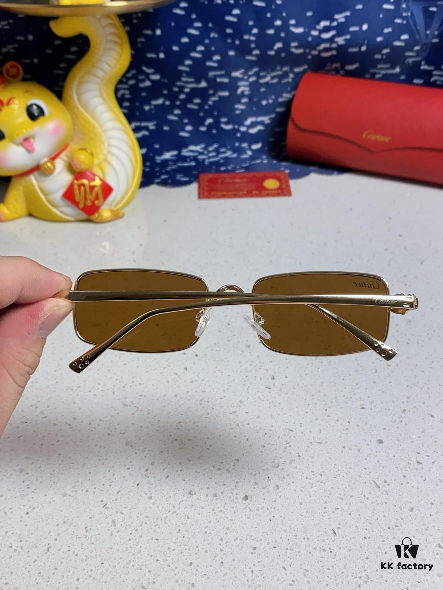 6931fb913a89a121ed54c388 Cartier 2025 Newest Metal Square Sunglasses for Men, European and American Retro Trend Small Frame Leopard Design Unisex Sunglasses, Fashionable Online Celebrity Style Eyewear CT0473S