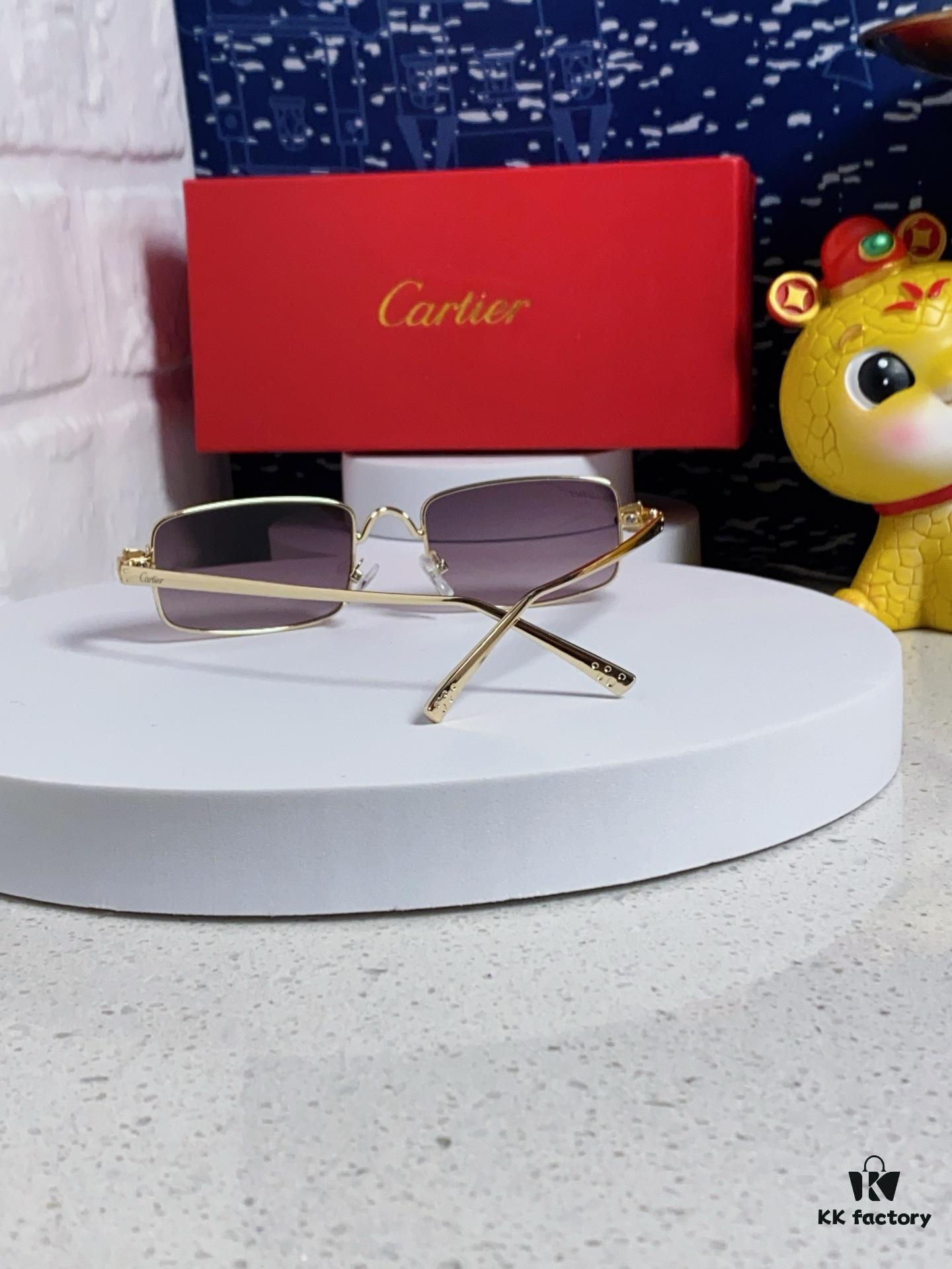 6931fb913a89a121ed54c390 Cartier 2025 Newest Metal Square Sunglasses for Men, European and American Retro Trend Small Frame Leopard Design Fashion Sunglasses for Women, CT0473S